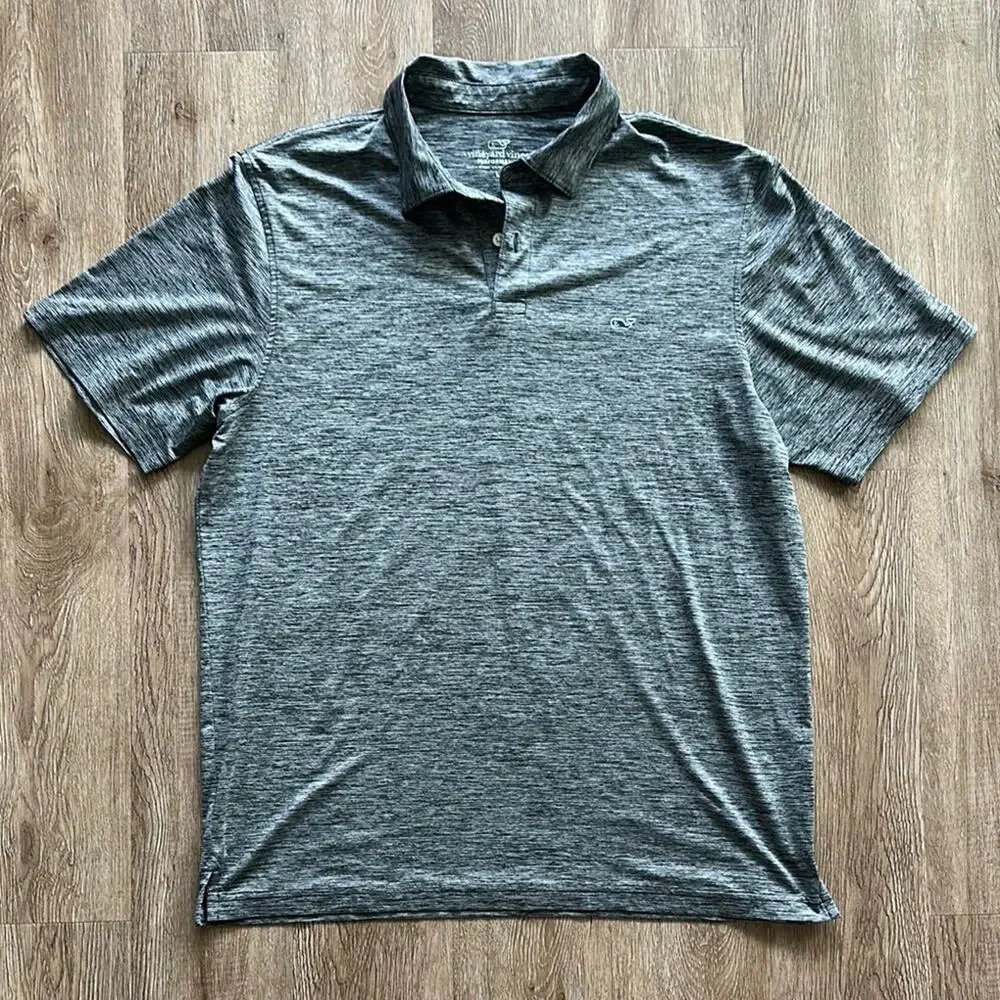 Vineyard Vines Performance Short Sleeve Polo Grey Size Large